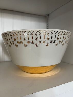 Vintage Hall China Flare Ware Atomic Starburst Bowl 1960s Mid Century Modern